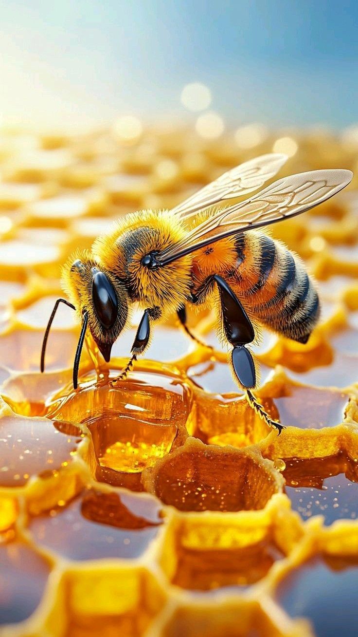 Honeybee background 2