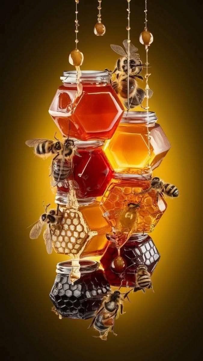 Honeybee background 5