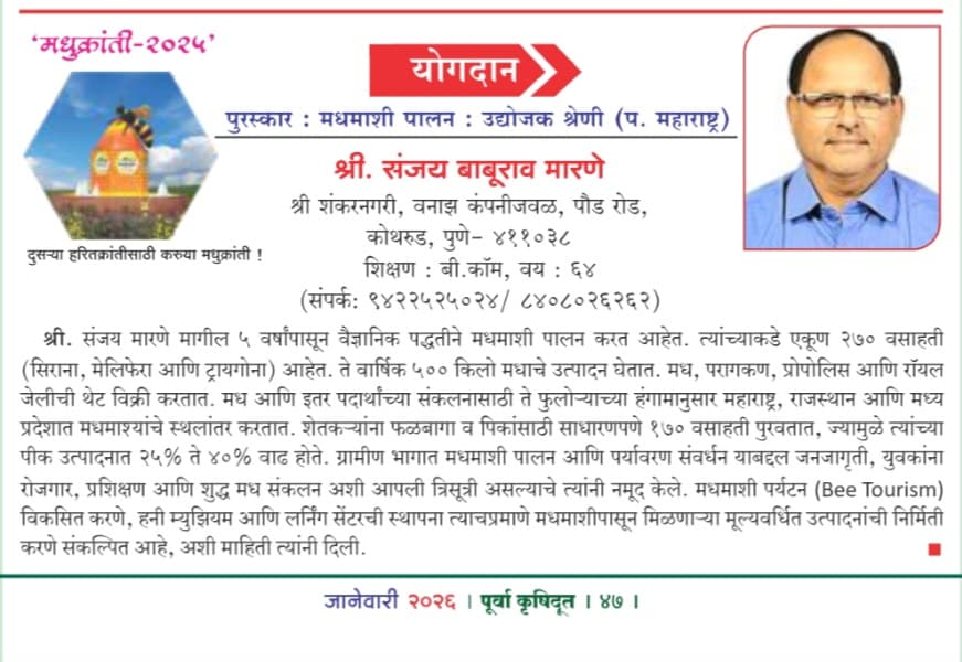 Madhukranti Yogdan Recognition